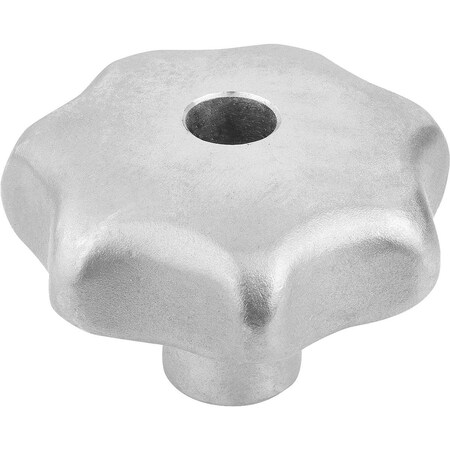 Kipp Star Grip, Form:B To DIN6336, D1=50, H=34, D=10, Stainless Steel Blasted K0150.250103